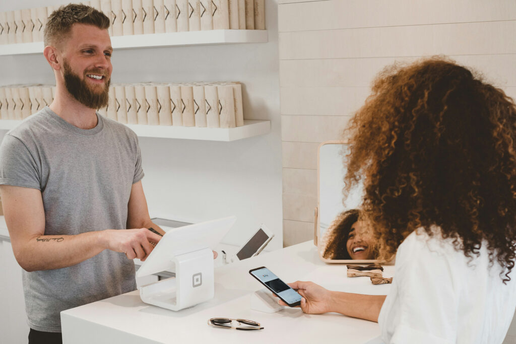 In person customer support is almost always better thanks to actual human interaction. Sadly, it is increasingly rare to find in the real world.