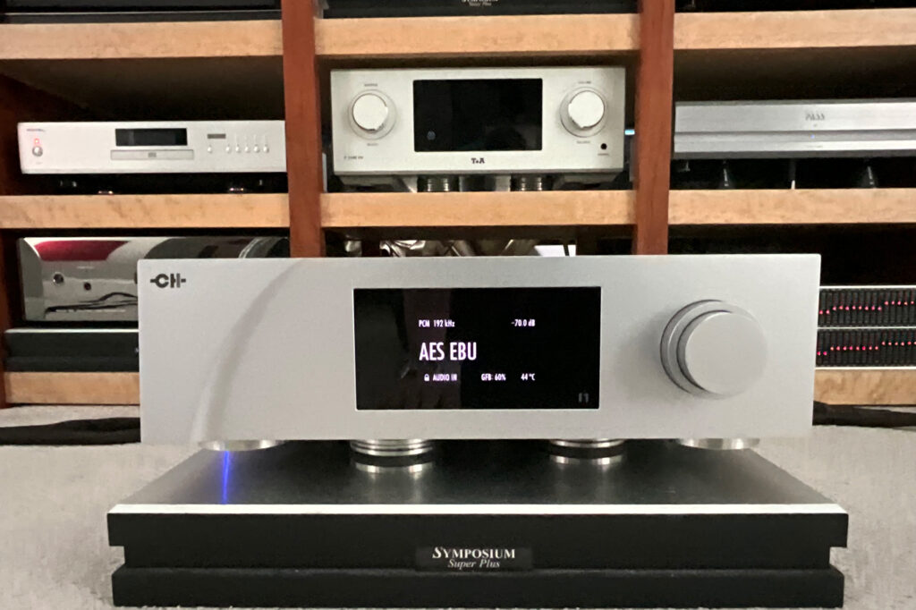 The CH Precision l1 integrated amp installed in Paul Wilson's listening room 