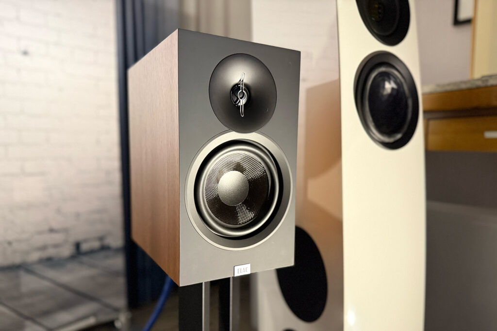 Our first look at the ELAC Vela 2.0 VBS404.2 stand-mount speakers at a recent AXPONA show.