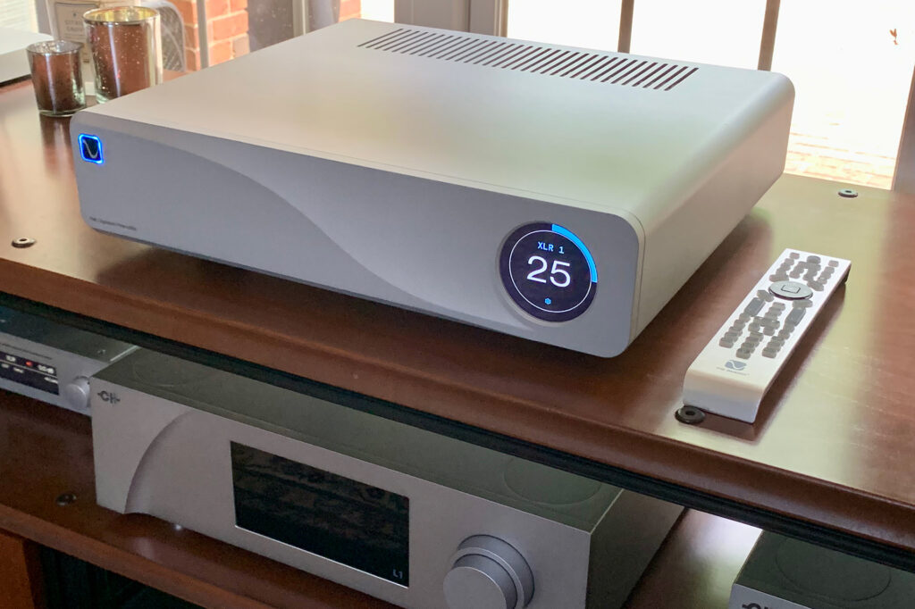 The PS Audio PMG Signature Preamp installed in Jim Swantko's reference audiophile system.