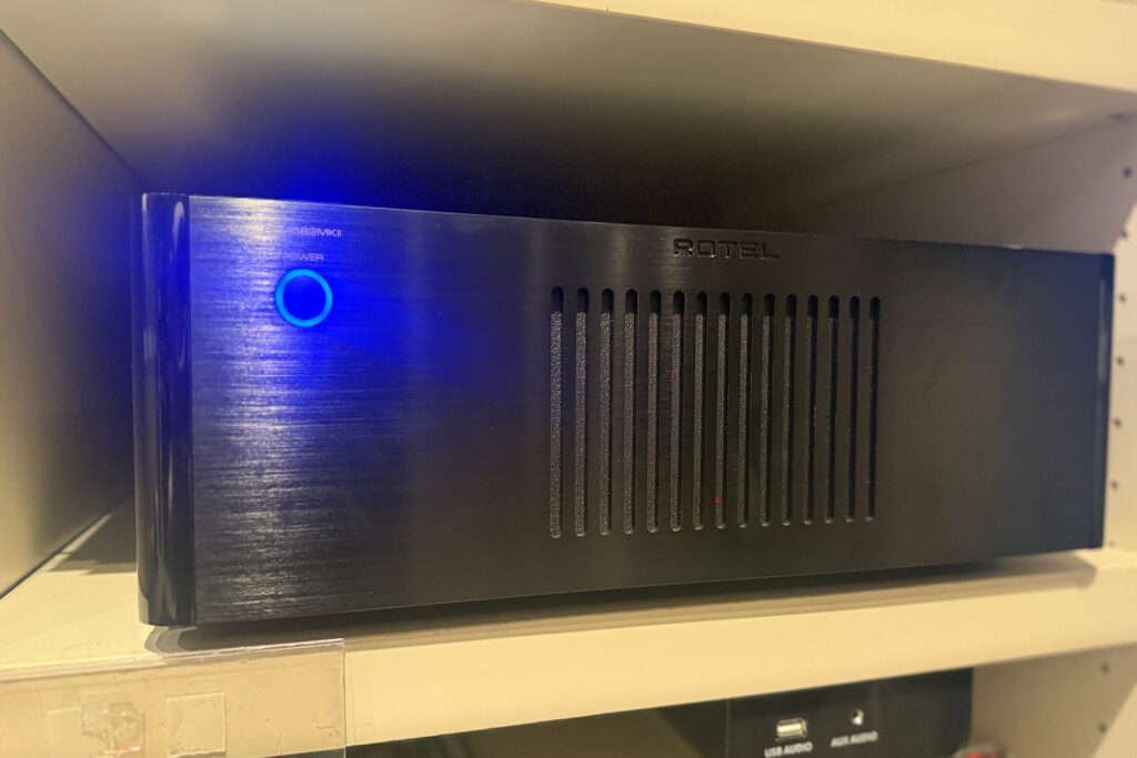 The Rotel RB-1582 MkII installed