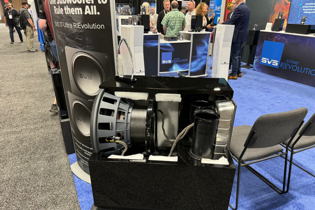 An "exploded" version of the SVS Pb-17 shows how this is not your typical subwoofer by design.