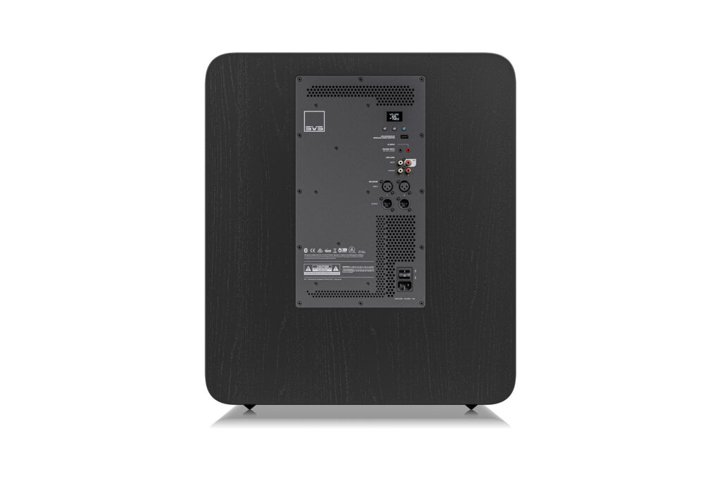 A look at the rear of the SVS PB-17 subwoofer.