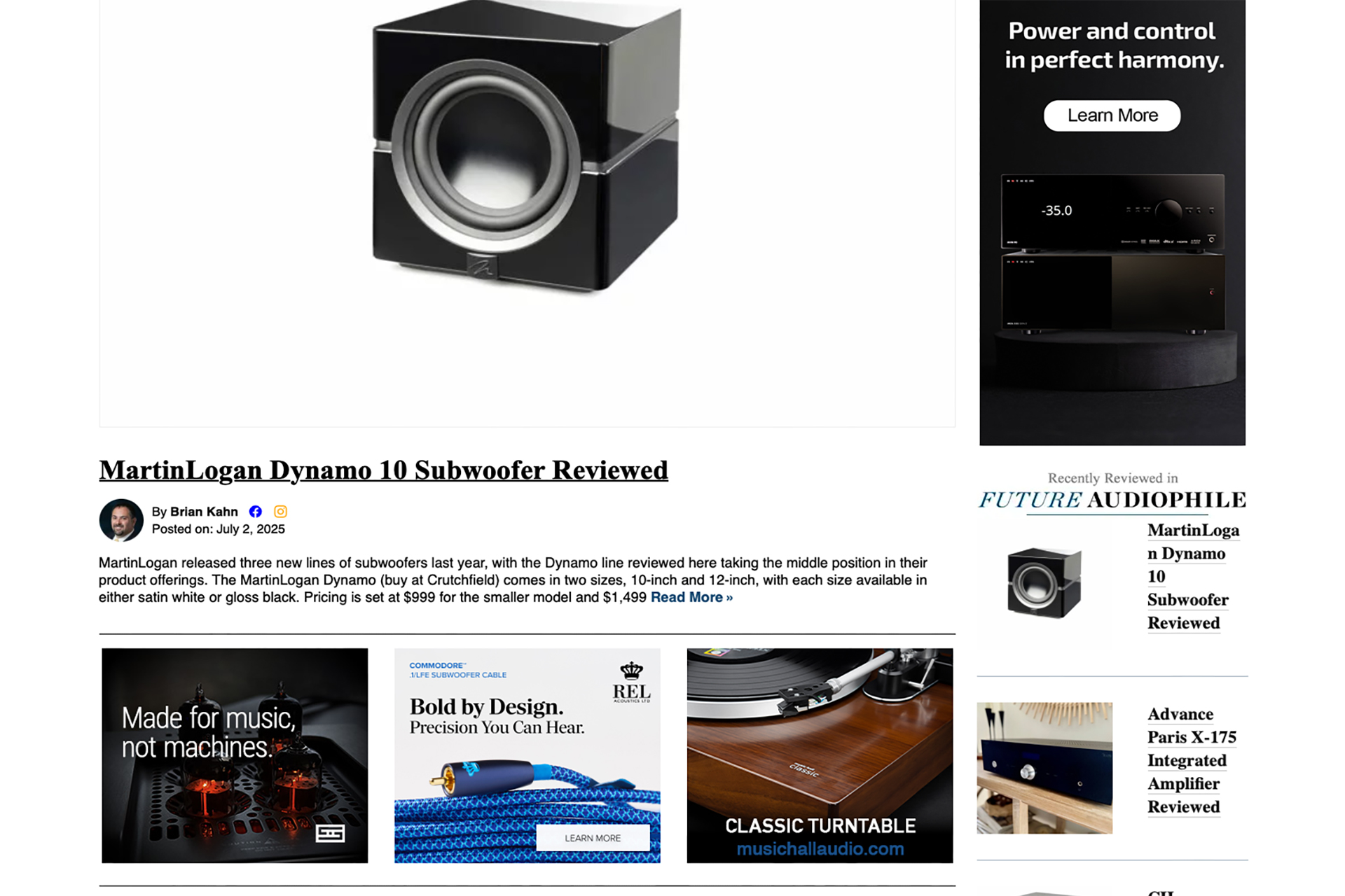 Banner Ads on FutureAudiophile.com