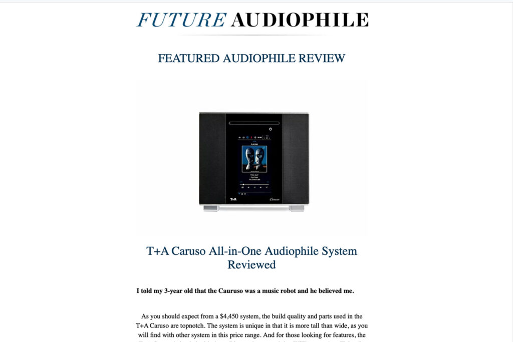 A look at FutureAudiophile.com's bi-weekly email newsletter.