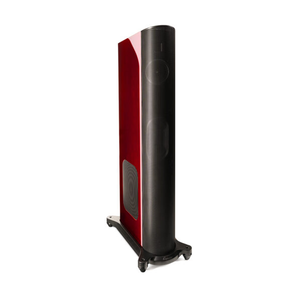 GoldenEar's new T44 speaker in Santa Barbara Red