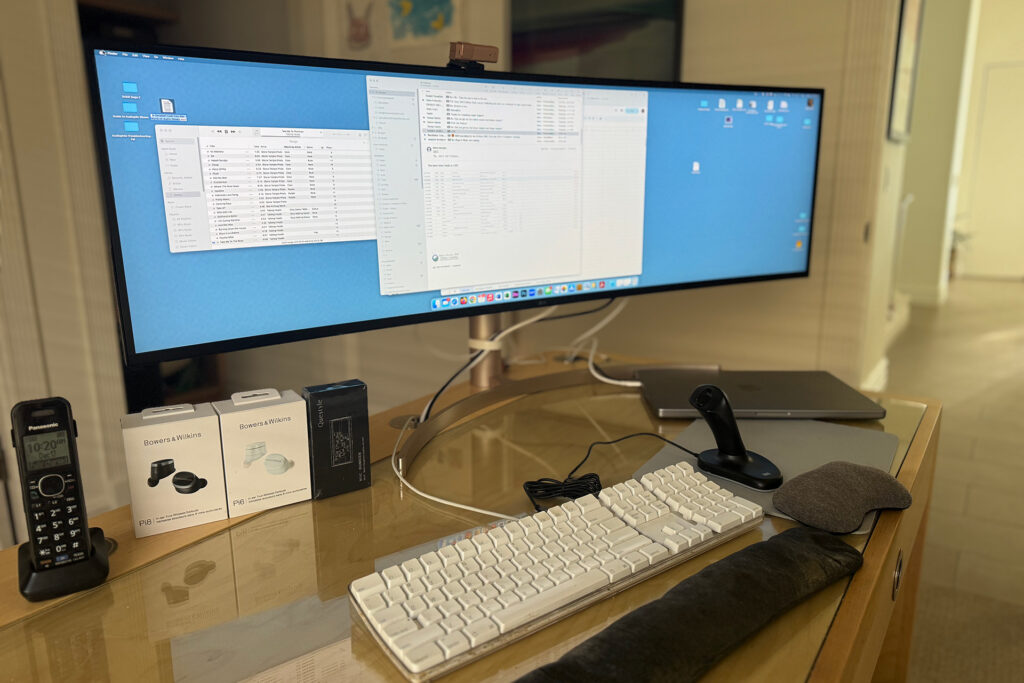 Jerry Del Colliano's workstation in Pacific Palisades before the January 2025 fires.