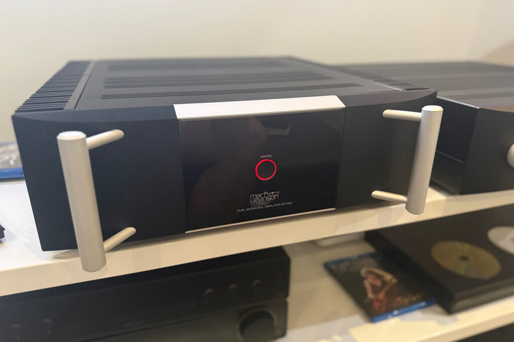 The Mark Levinson No. 5302 installed and powering some Bowers & Wilkins 802 D4s - ironically a brand now owned by Levinson's parent company, Harman (Samsung)