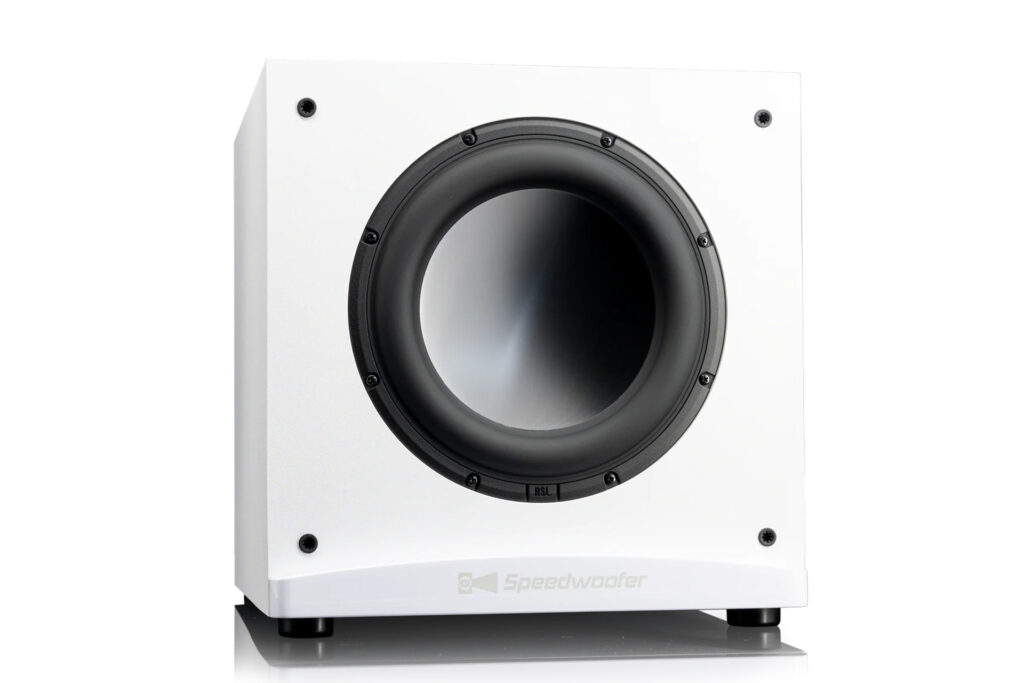The RSL Speedwoofer MKII in white. 