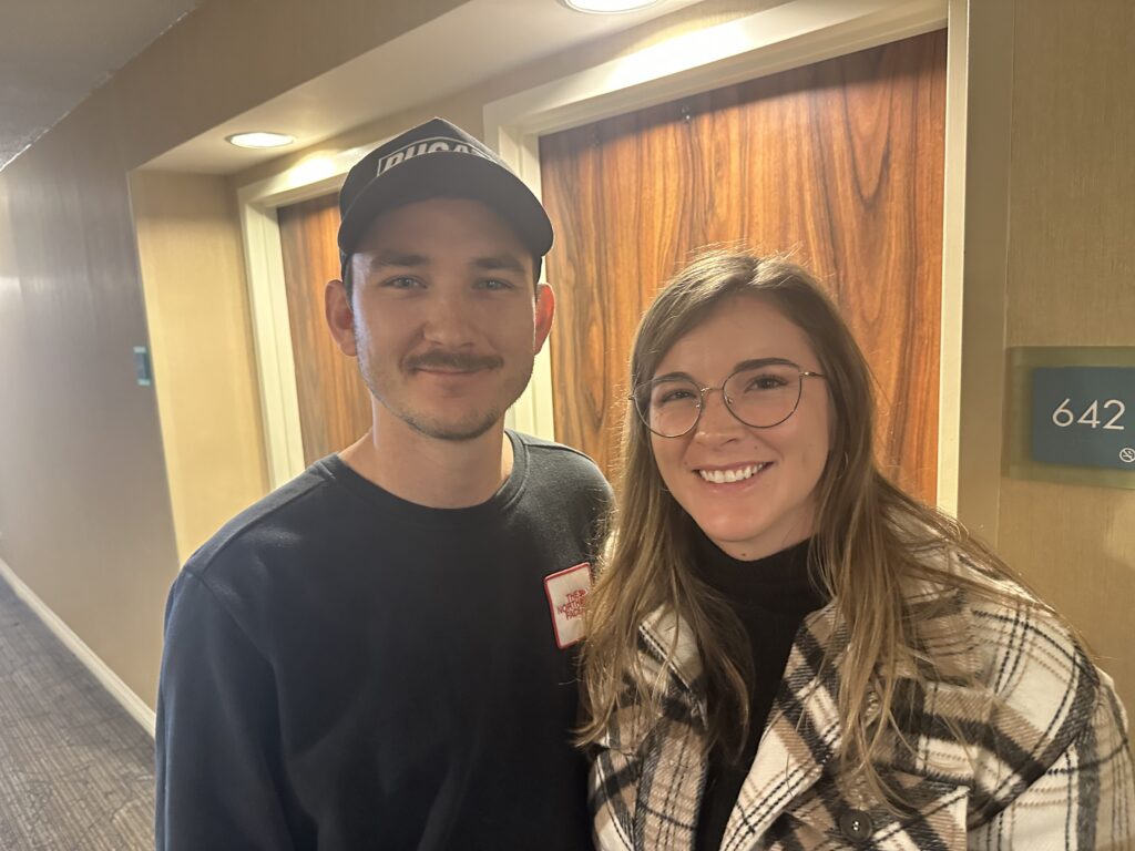 A young audiophile couple at Capital Audiofest in 2024