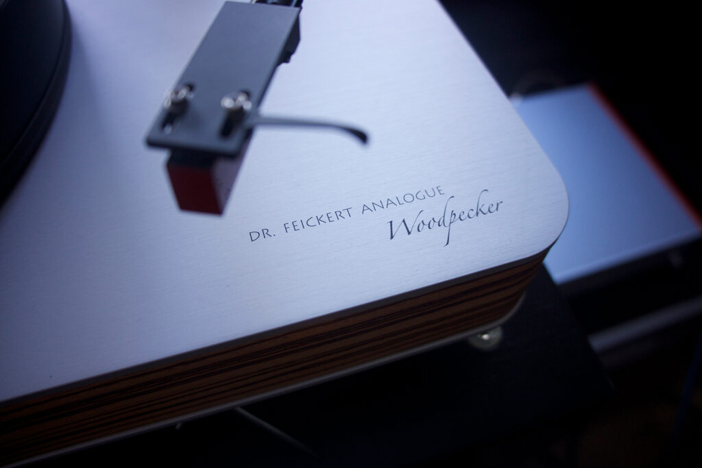 The German design and workmanship is easy to see on the Dr. Feickert Woodpecker audiophile turntable.