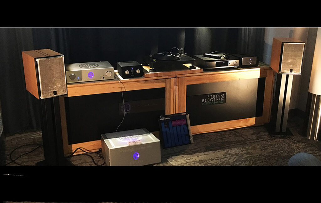 The Studio Electric M4 speakers installed.