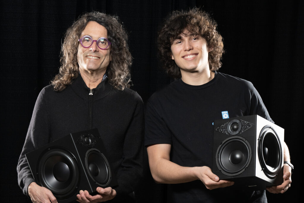 Lucca Chesky with his Grammy-winning, audiopohile recording engineer father, David Chesky. 
