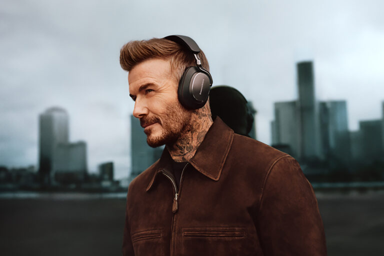 Soccer star, David Bechham, is a Bowers & Wilkins brand ambassador.