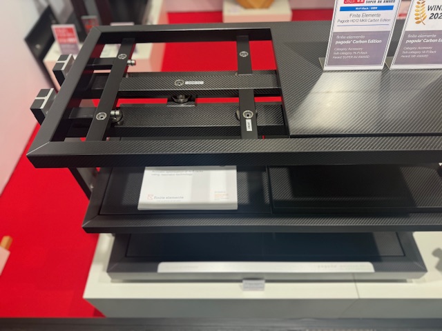 Finite Elemente racks on display at the Munich HIFI Show...