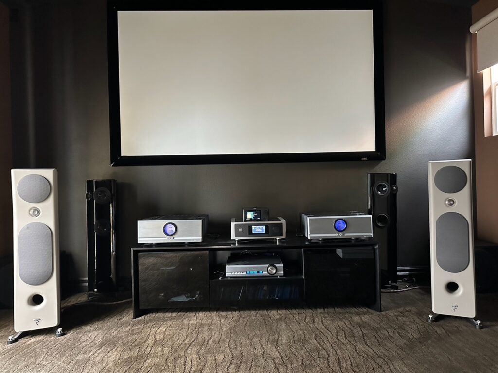 Greg Handy's audiophile system nicely installed.