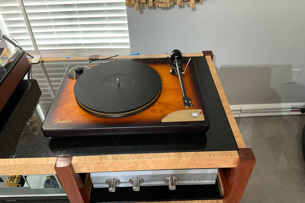 The MOFI Fender X turntable installed at Paul Wilson's home.