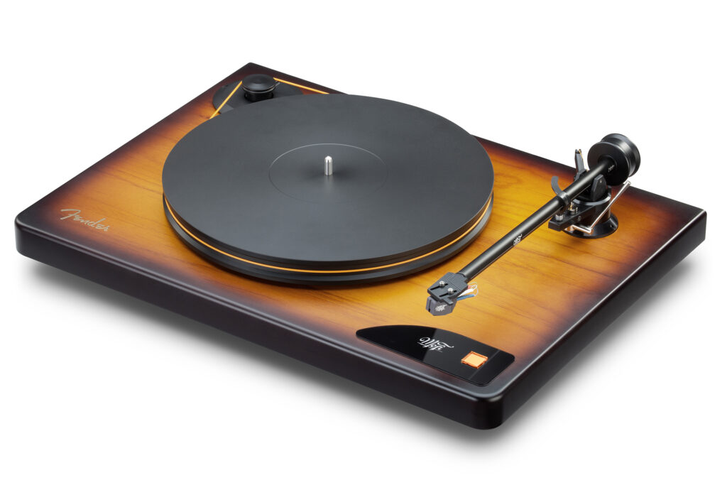 The MOFI Fender X turntable is as much Strat as it is record player and we are totally cool with that.