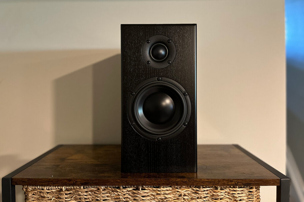 The Totem Bison speakers at Andrew Dewhirst's listening room.