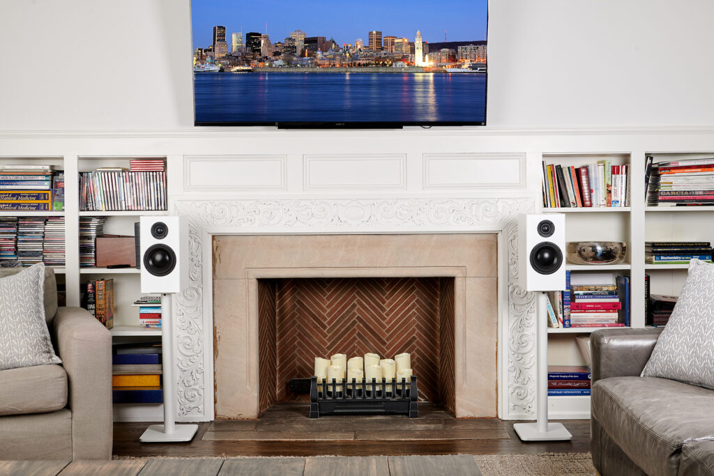 Totem Bison speakers installed in white