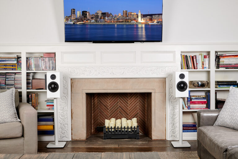 Totem Bison speakers installed in white