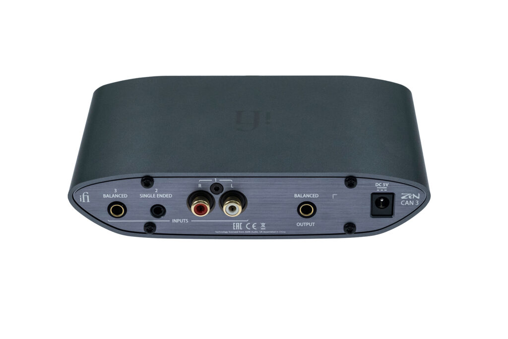 A look a the rear of the iFi audio ZEN CAN3 headphone amp.