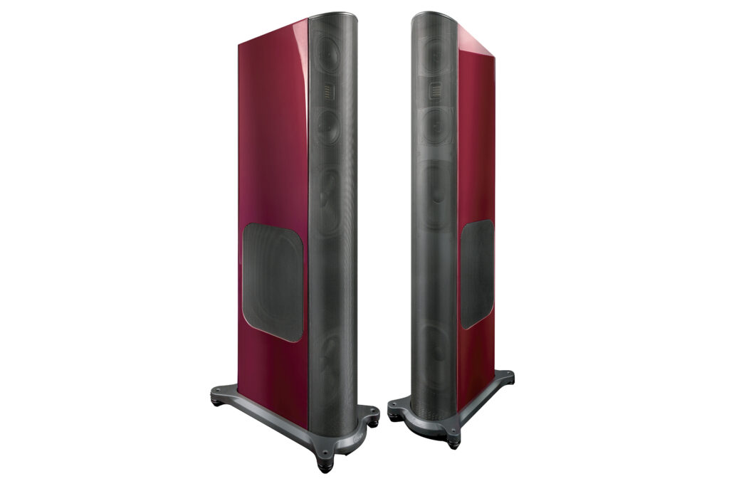 The GoldenEar T66 speakers in Santa Barbara Red