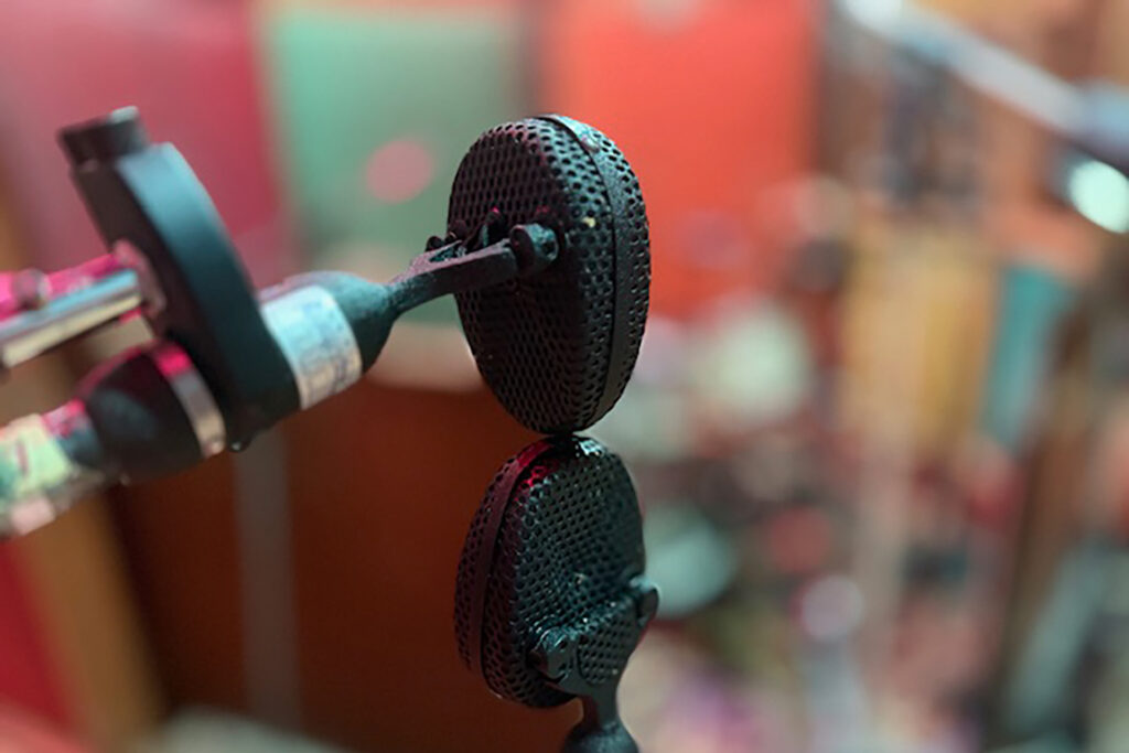 A close up a vocal booth at 2200 Studios (formerly The Record Plant).