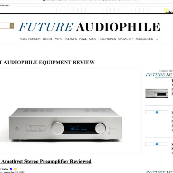 Thank you Wayback Machine. Here's the first screenshot of FutureAudiophile.com from November 2022.