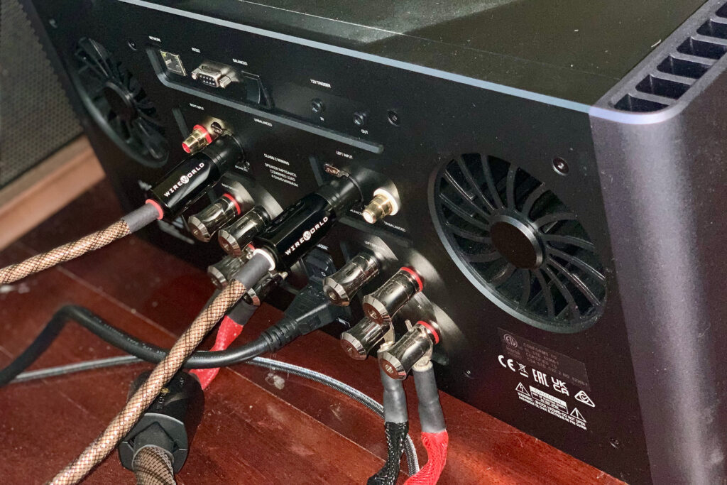 Here's Jim's installation of the Michi M5 with various higher end Wireworld cables in use.