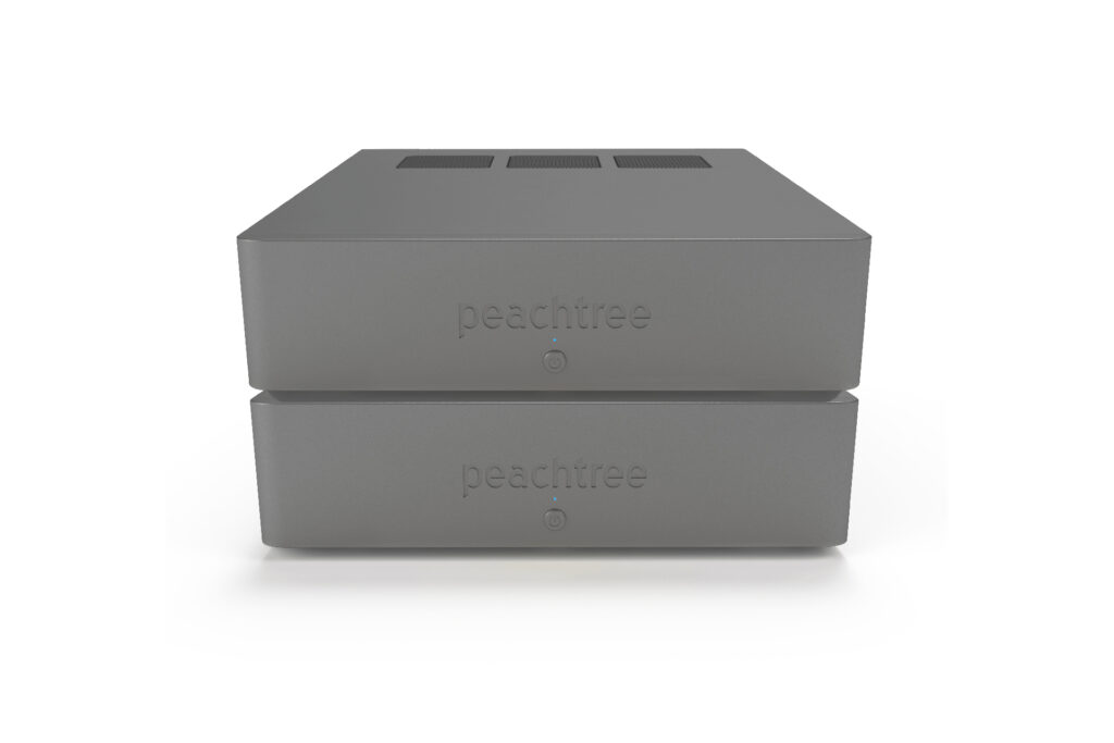 With the relatively low cost of the Peachtree Stereo X one can go BIG POWER and bi-amp their speakers with the flip of a switch. You just need two amps as seen here.