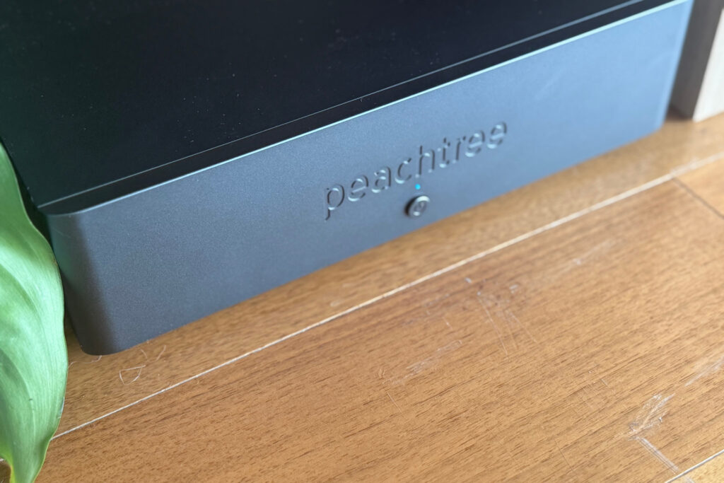 The Peachtree Stereo X on the floor at Jerry Del Colliano's new reference listening room. 