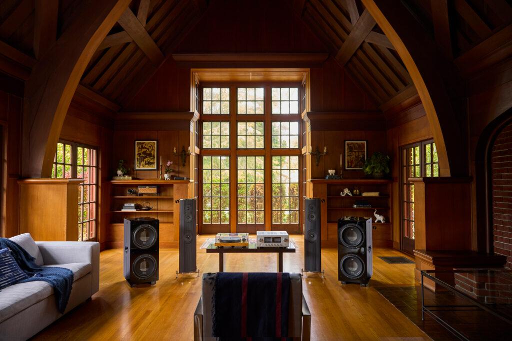 The REL S212 subs installed with Franco Seberlin (the designer behind Sonus faber) in a sweet installation.