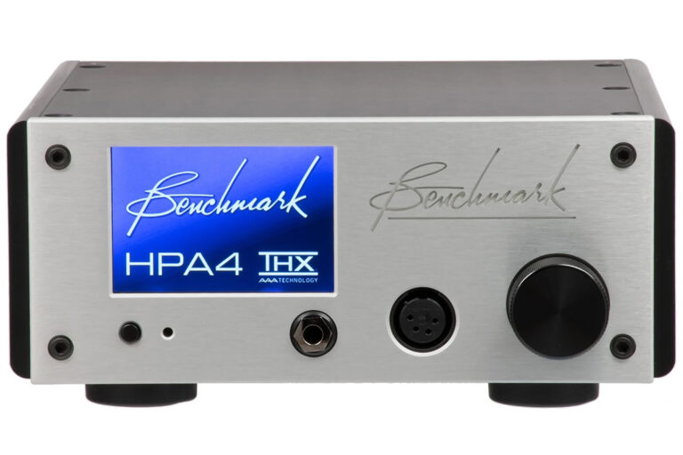 The Benchmark Media HPA-4 fits nicely on a desk or in an equipment rack.