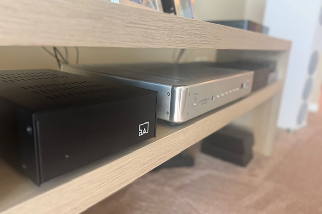 The Buckeye Hypex amp chilling next to a vintage Krell integrated amp.