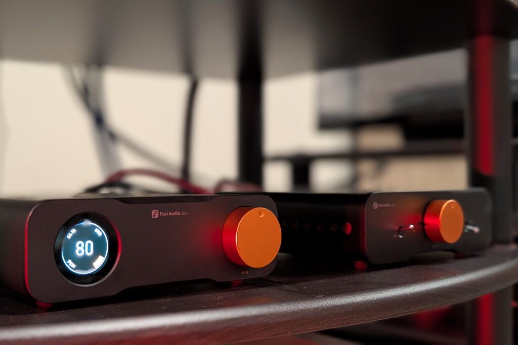 A side by side Fosi installation at Michael Zisserson's listening room.