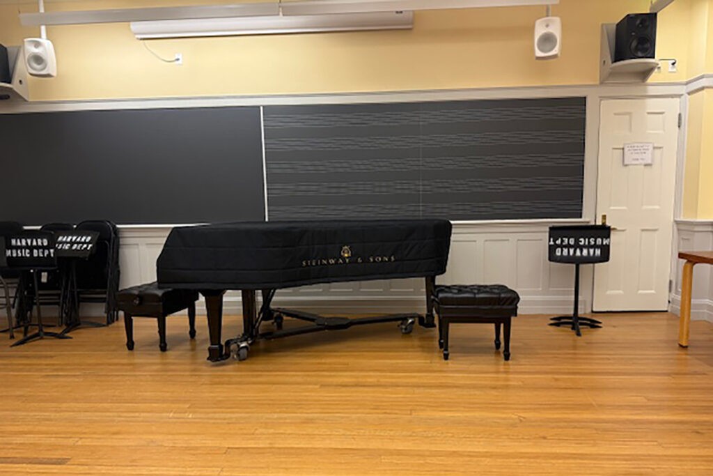 The piano likely will be moved for our event at Harvard.