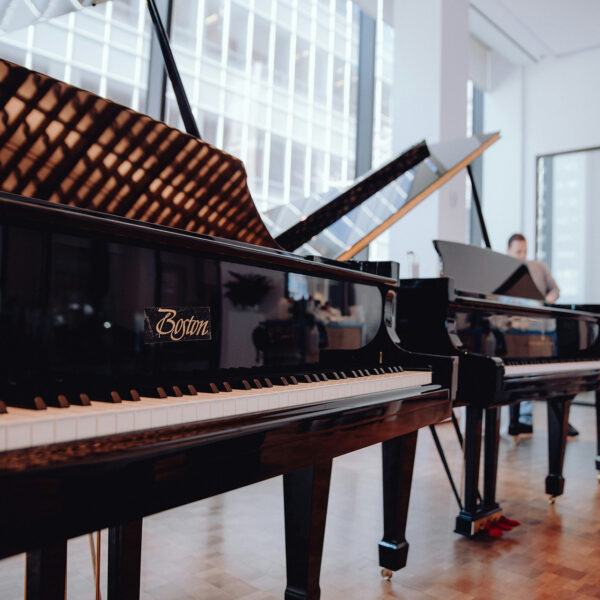 The piano store is a great place to look for people who also might want to own an audiophile system - just ask Mark Levinson.