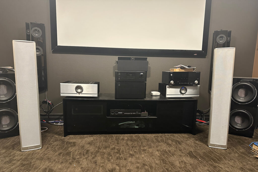 The The Piega Coax GEN2 611 speakers at Greg Handy's place.