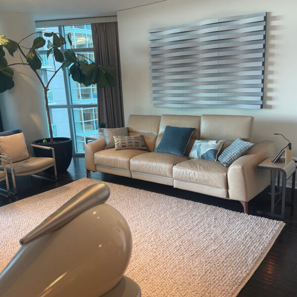 An early look at Jerry's Marina Del Rey Condo (before professional photos) but post room treatment installation.