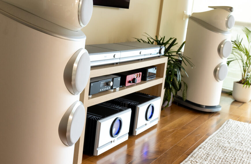 The Pass Labs XA 160.8 Class A mono amps installed in Jerry Del Colliano's reference audio system