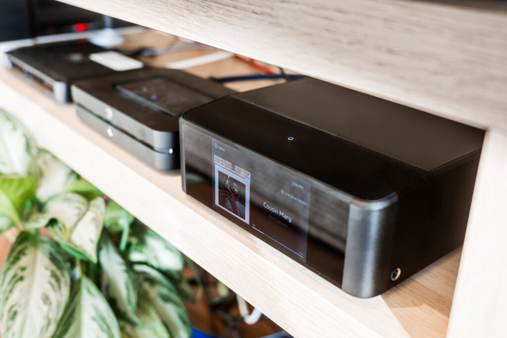 One way to save money is to buy a $179 IKEA equipment stand. In more modern times, this is replaced now by a $7,000 SolidSteel rack.