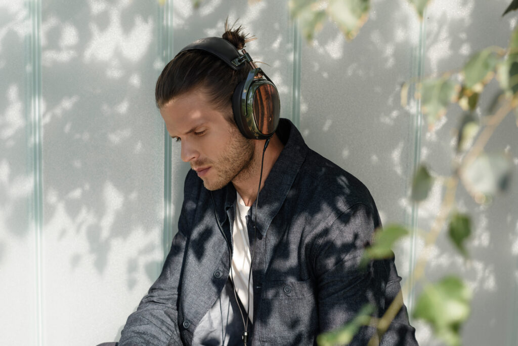Chillin' with some tunes in the wild, with a pair of Meze Strada $800 headphones. 