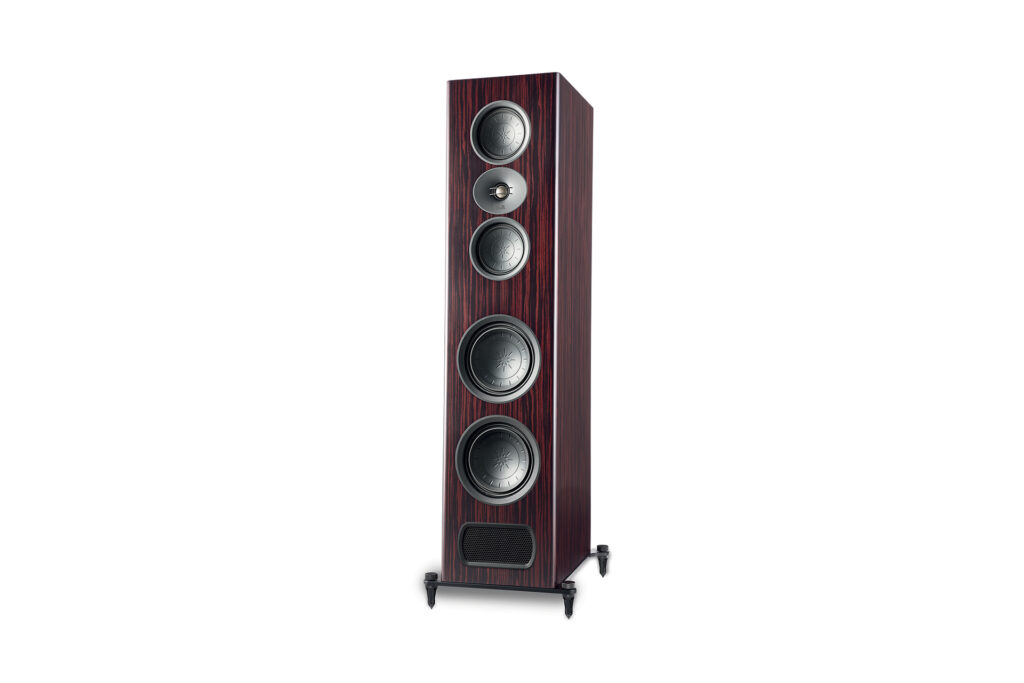 Grills off for the T+A Criterion S240 speakers