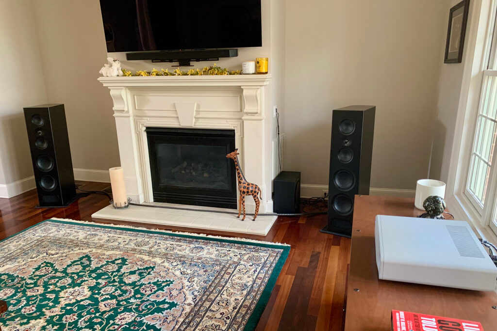 The T+A Criterion S240 speakers out installed at Jim Swantko's home.