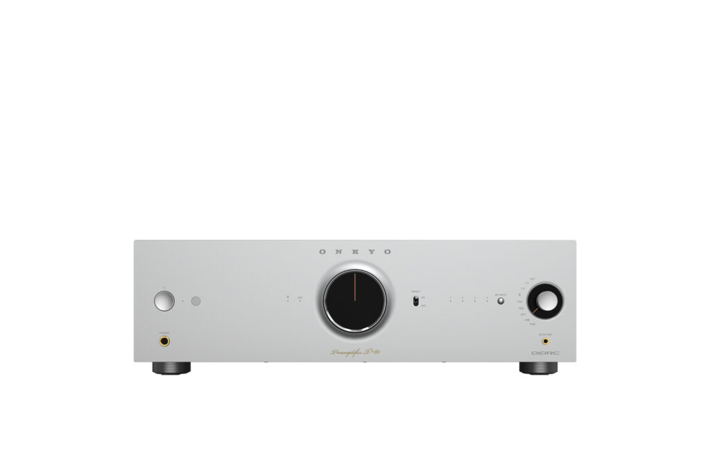 Onkyo ICON NP80 preamp dressed in silver.