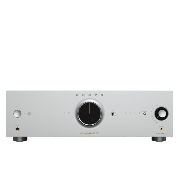 Onkyo ICON NP80 preamp dressed in silver.