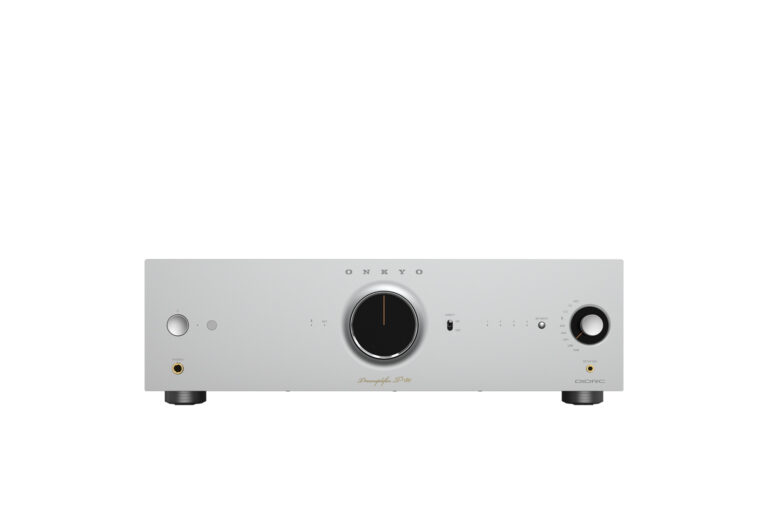 Onkyo ICON NP80 preamp dressed in silver.