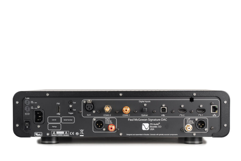 The PS Audio Signature 512 DAC - a view from the rear.