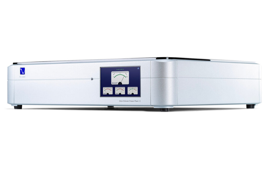 the PS Audio Power Plant 12 showing its multiple gauge screen option.